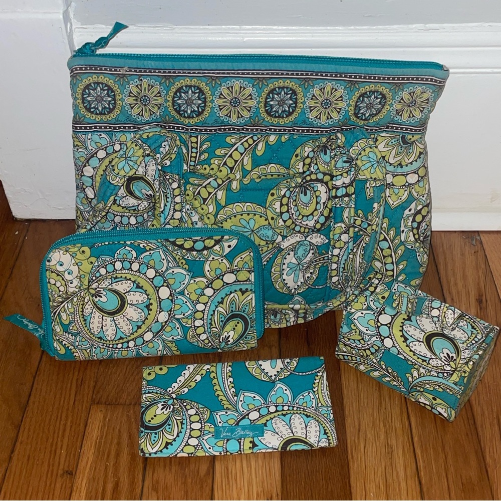 Retired Vera Bradley Peacock Purse & Accessories
